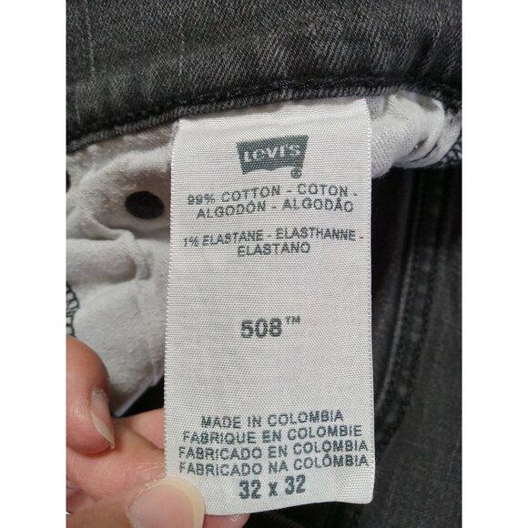 LEVI STRAUSS 508 Jeans Mens  32 X 32 FADED BLACK Preowned Summer  Casual Work - Picture 11 of 12